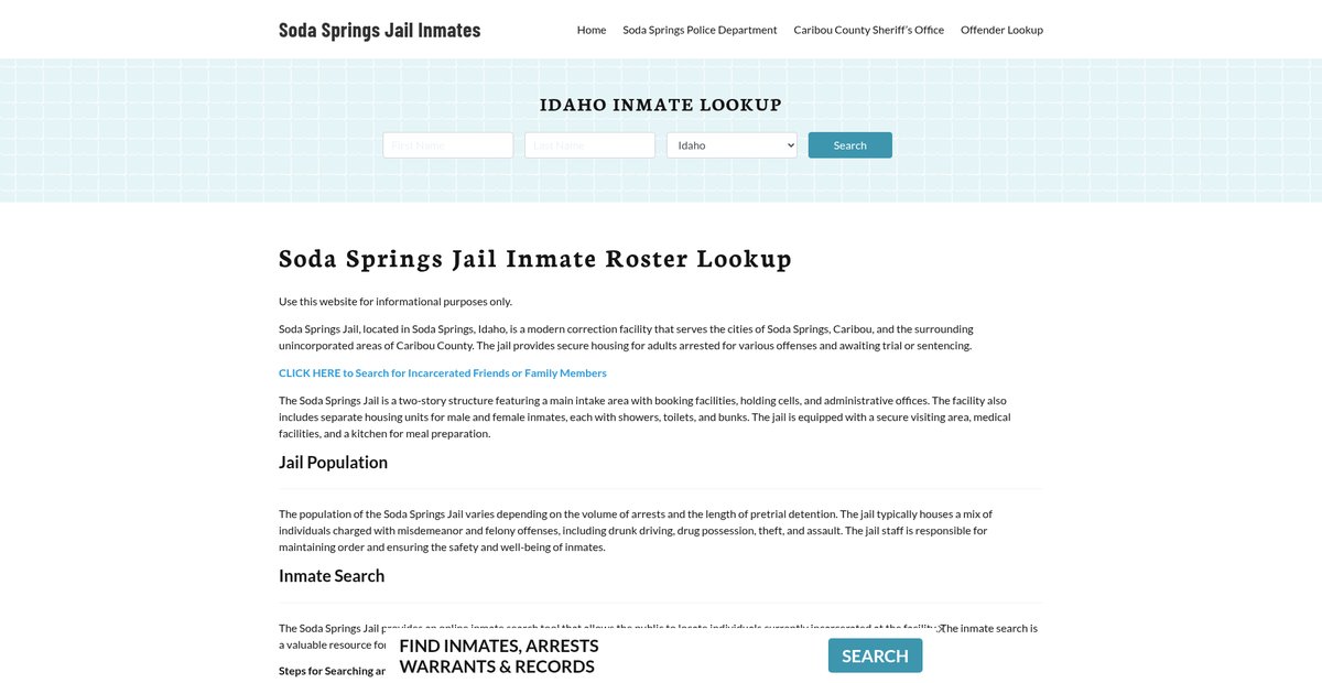 Preview of sodaspringsjail.org