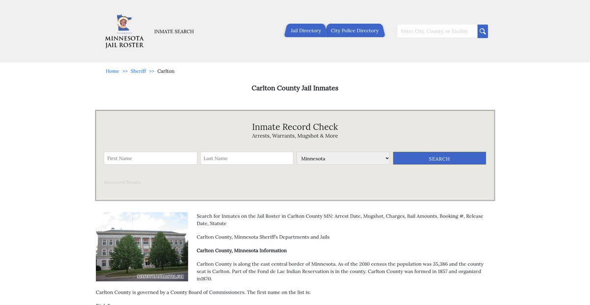 Preview of minnesotajailroster.com