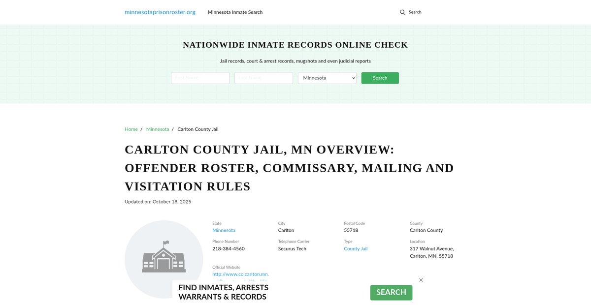 Preview of minnesotaprisonroster.org