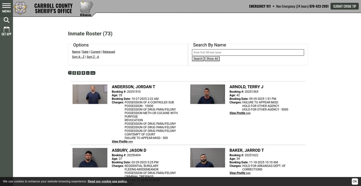 Preview of carrollcountysheriffar.gov