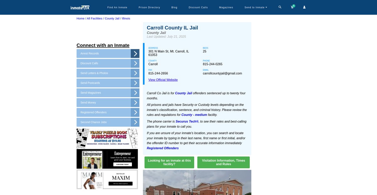 Preview of inmateaid.com