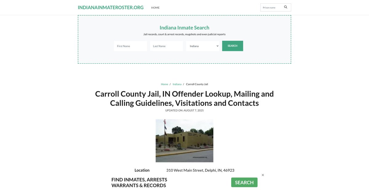 Preview of indianainmateroster.org