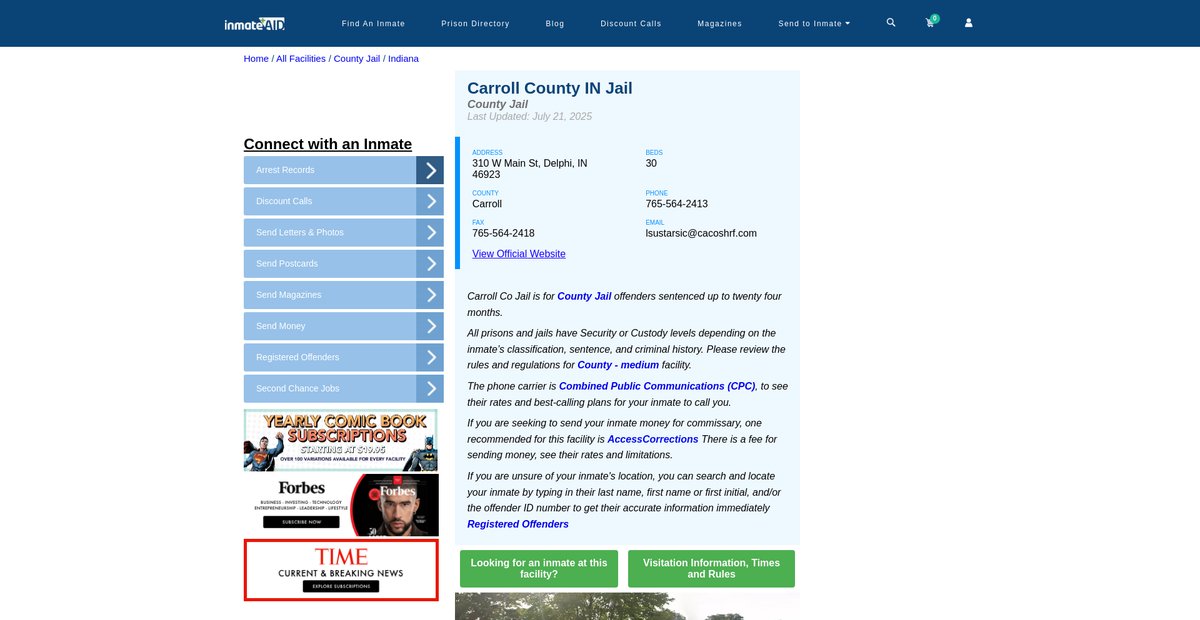 Preview of inmateaid.com