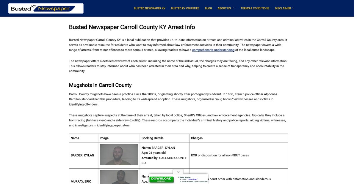 Preview of bustednewspaper-ky.com