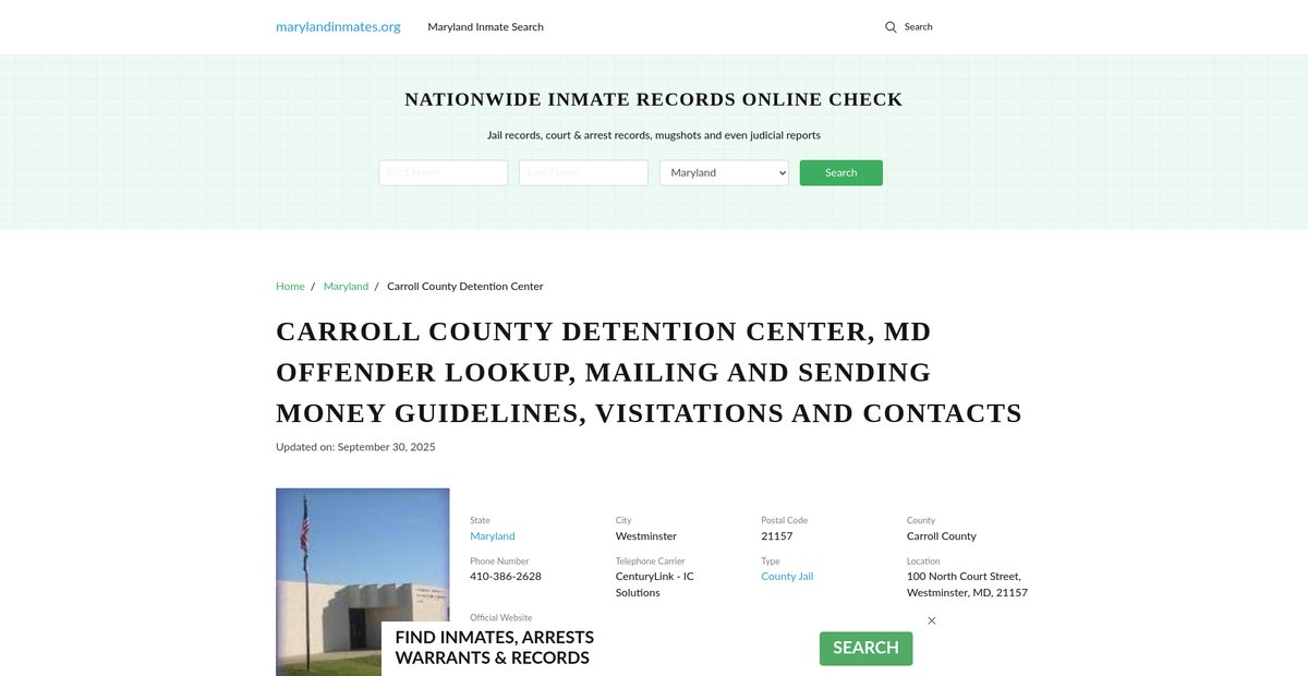 Preview of marylandinmates.org