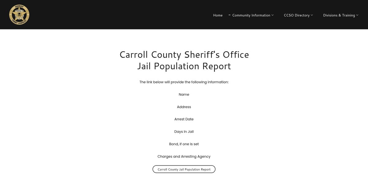 Preview of carrollsheriff.net