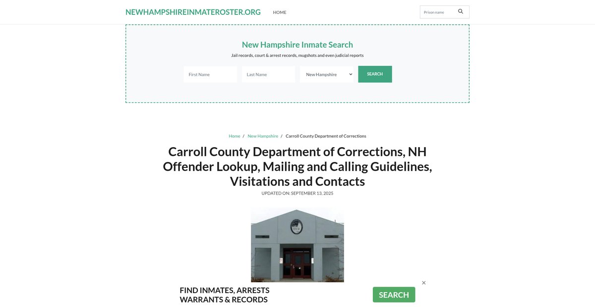 Preview of newhampshireinmateroster.org