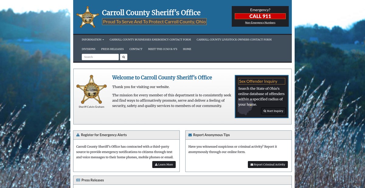 Preview of carrollcountysheriff.org