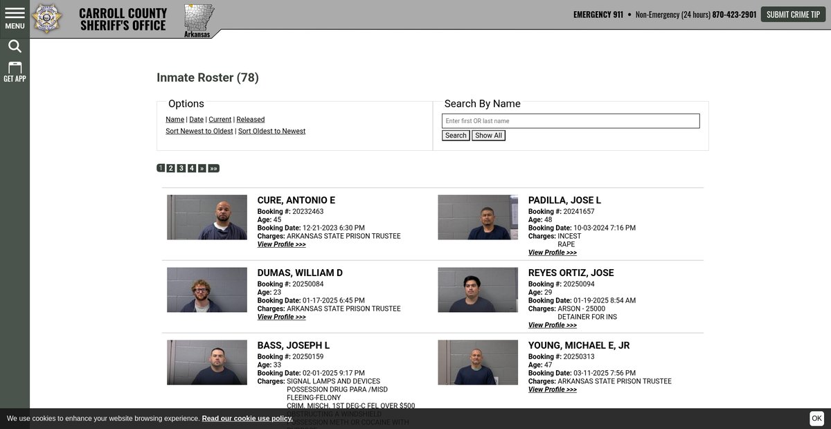 Preview of carrollcountysheriffar.gov