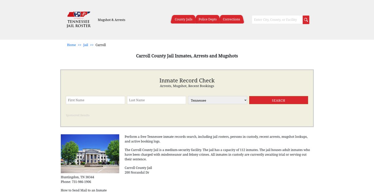 Preview of tennesseejailroster.com