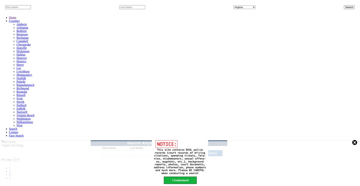 Preview of virginia.arrests.org