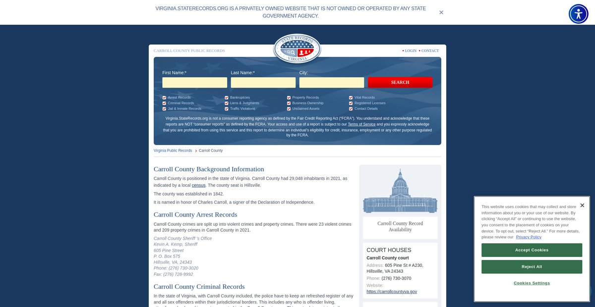 Preview of virginia.staterecords.org