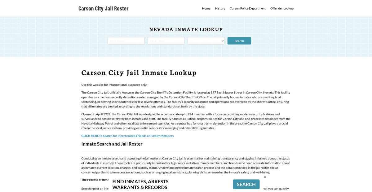 Preview of carsoncityjail.org
