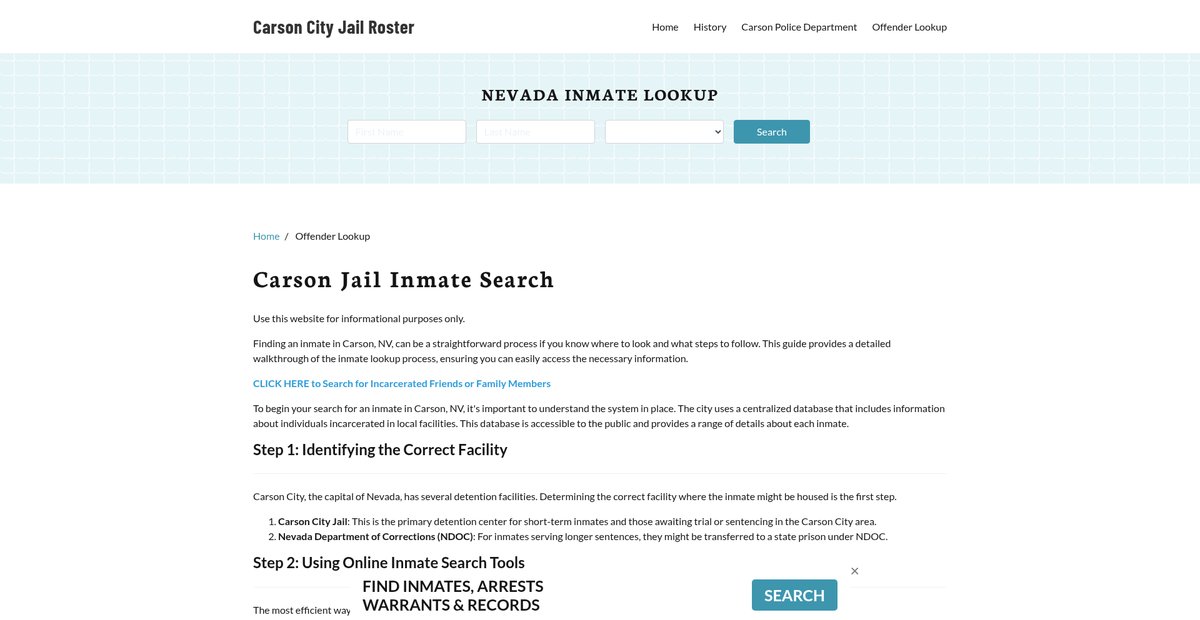 Preview of carsoncityjail.org