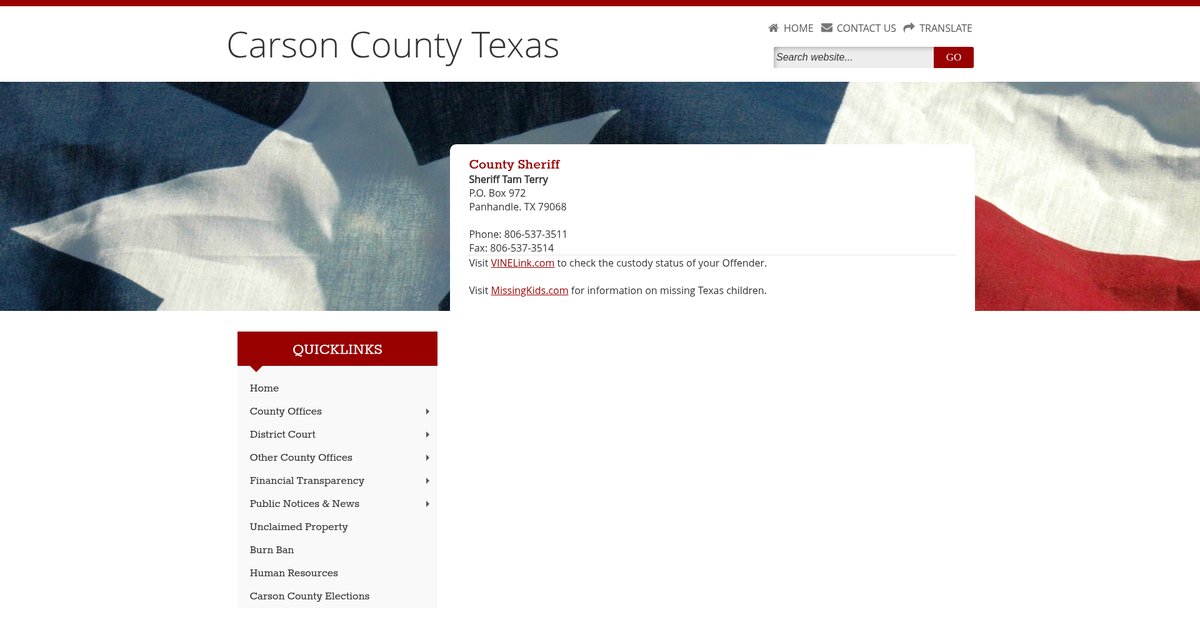 Preview of co.carson.tx.us