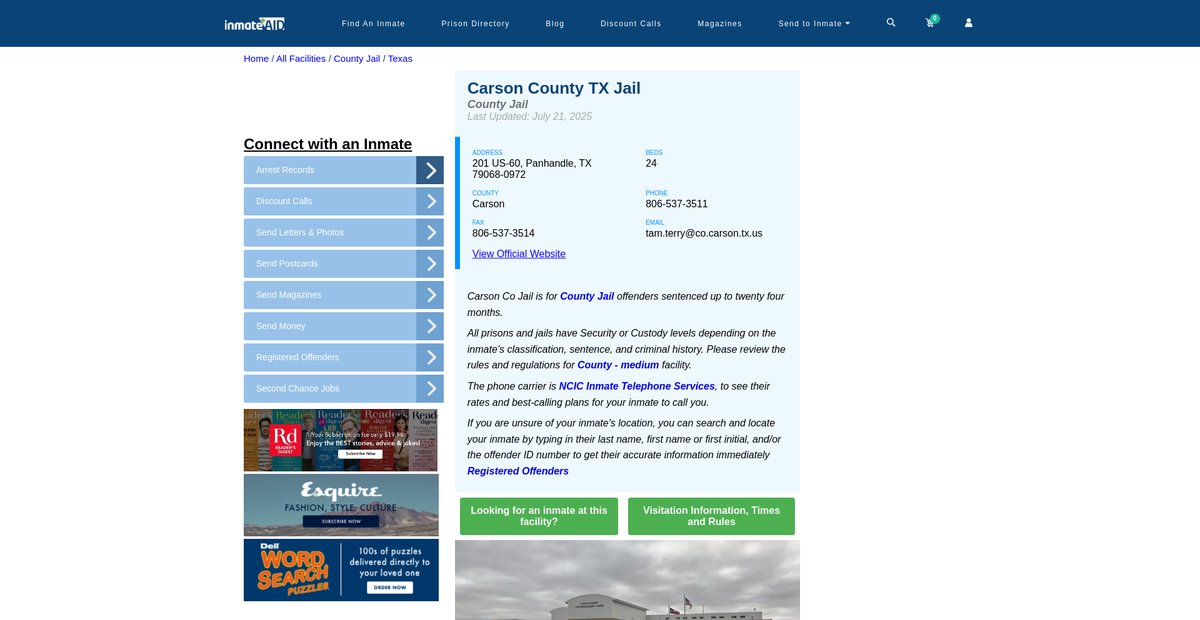 Preview of inmateaid.com