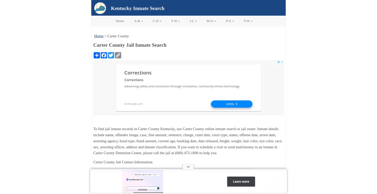 Preview of inmatesearchky.org