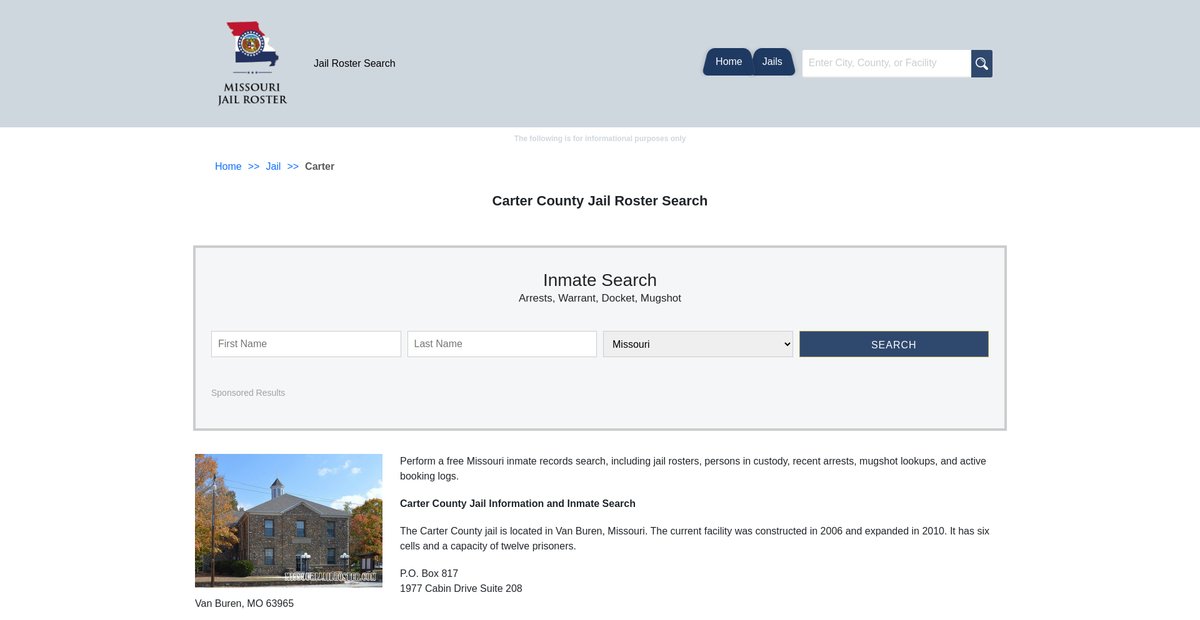 Preview of missourijailroster.com