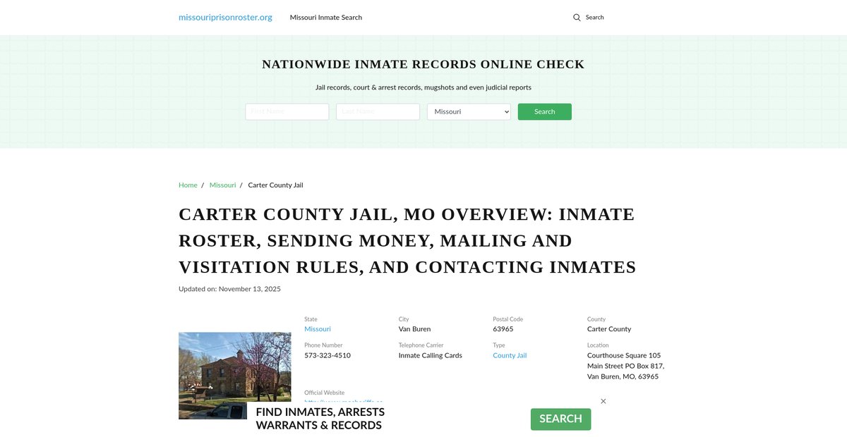 Preview of missouriprisonroster.org