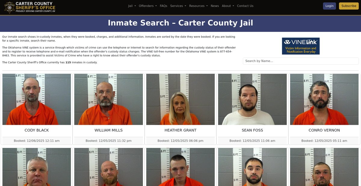 Preview of cartercountysheriff.us