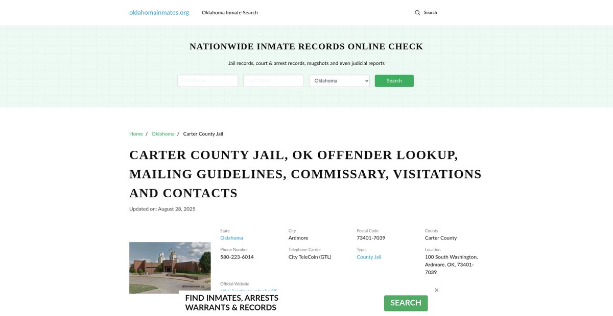 Preview of oklahomainmates.org