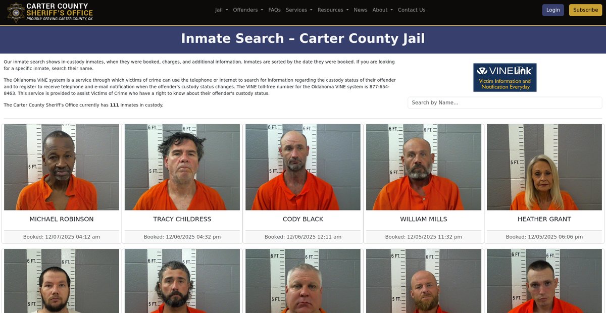 Preview of cartercountysheriff.us