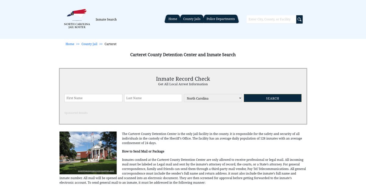 Preview of northcarolinajailroster.com