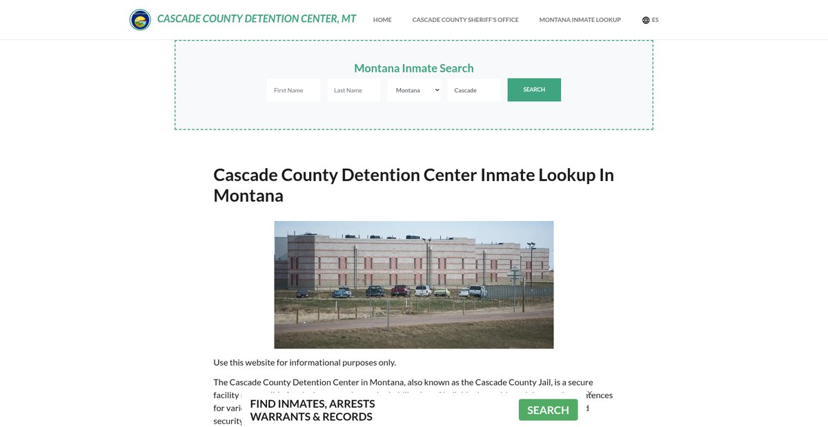 Preview of cascadecountydetentionmt.org