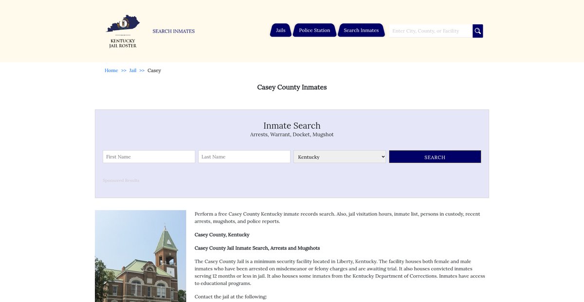 Preview of kentuckyjailroster.com