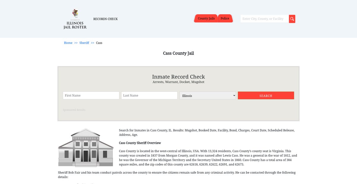 Preview of illinoisjailroster.com
