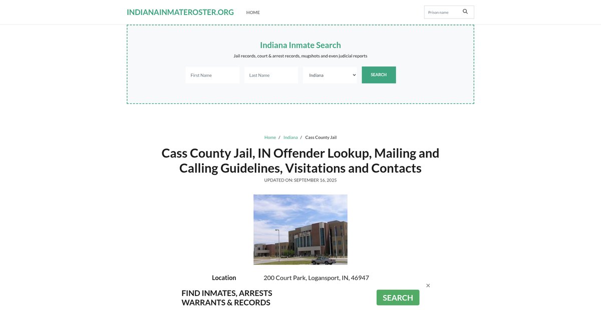 Preview of indianainmateroster.org