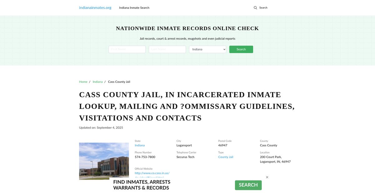 Preview of indianainmates.org