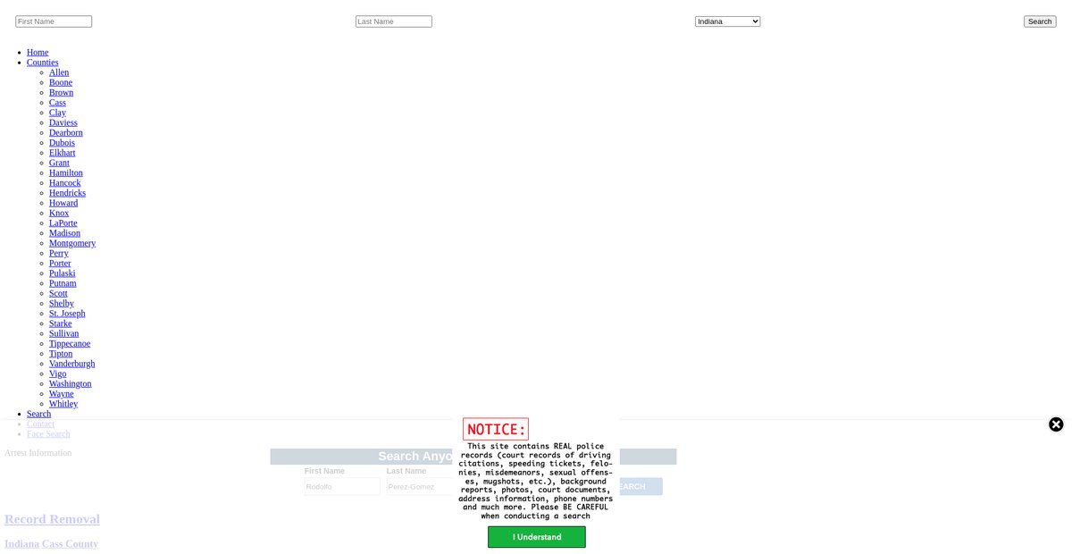 Preview of indiana.arrests.org