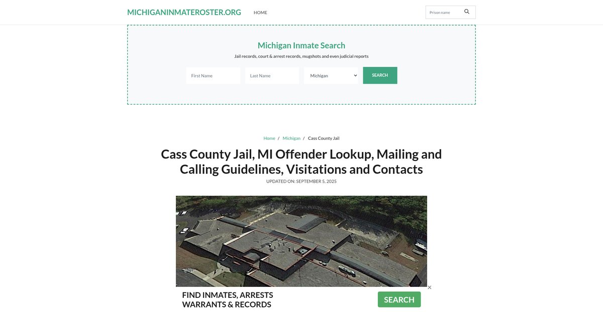 Preview of michiganinmateroster.org