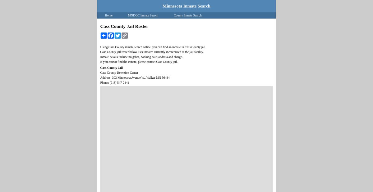 Preview of inmatesearchminnesota.org