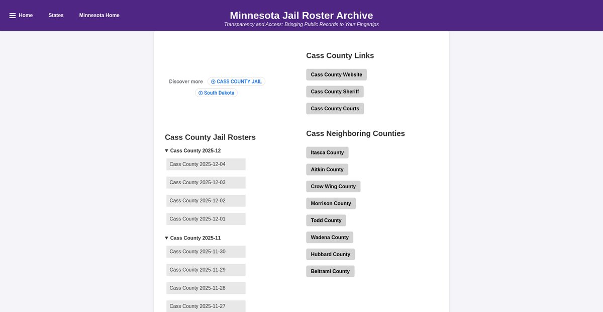 Preview of jailrosters.org