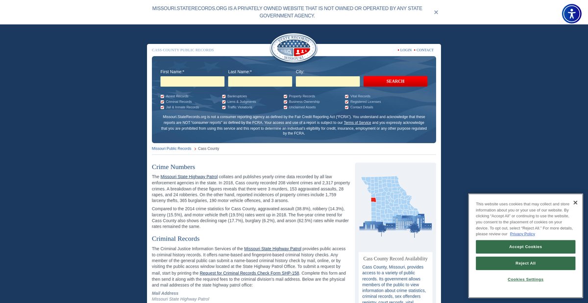 Preview of missouri.staterecords.org