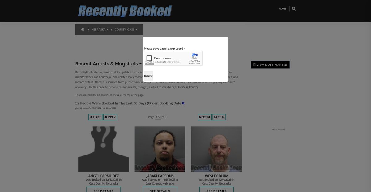 Preview of recentlybooked.com