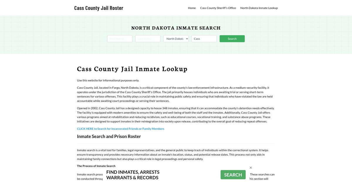 Preview of casscountyjail.org