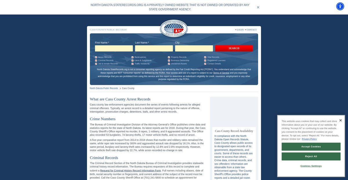 Preview of northdakota.staterecords.org