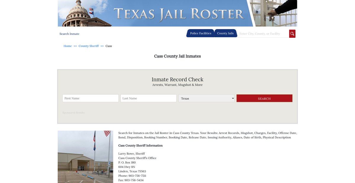 Preview of texasjailroster.com