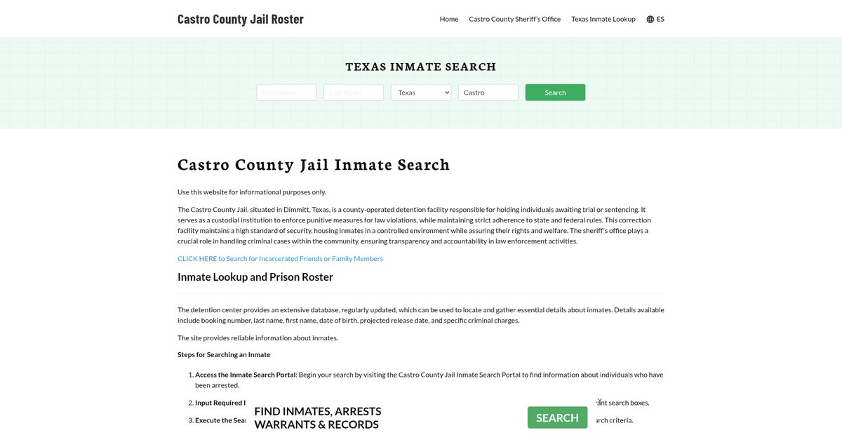 Preview of castrocountyjail.org