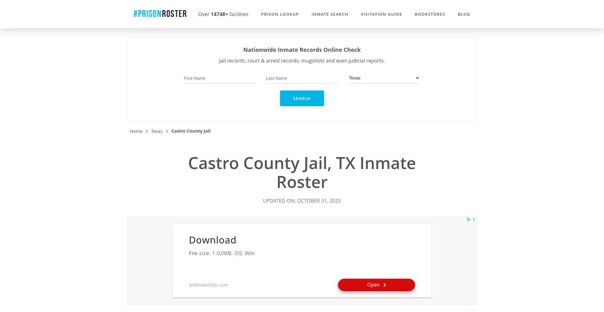 Preview of prisonroster.com