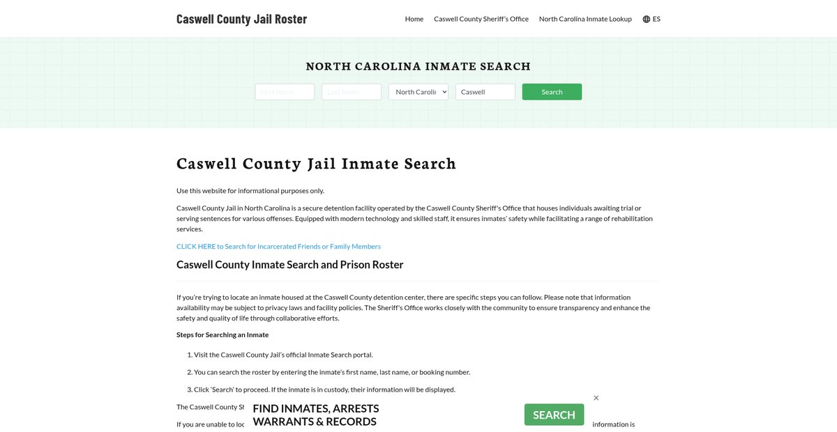 Preview of caswellcountyjail.org