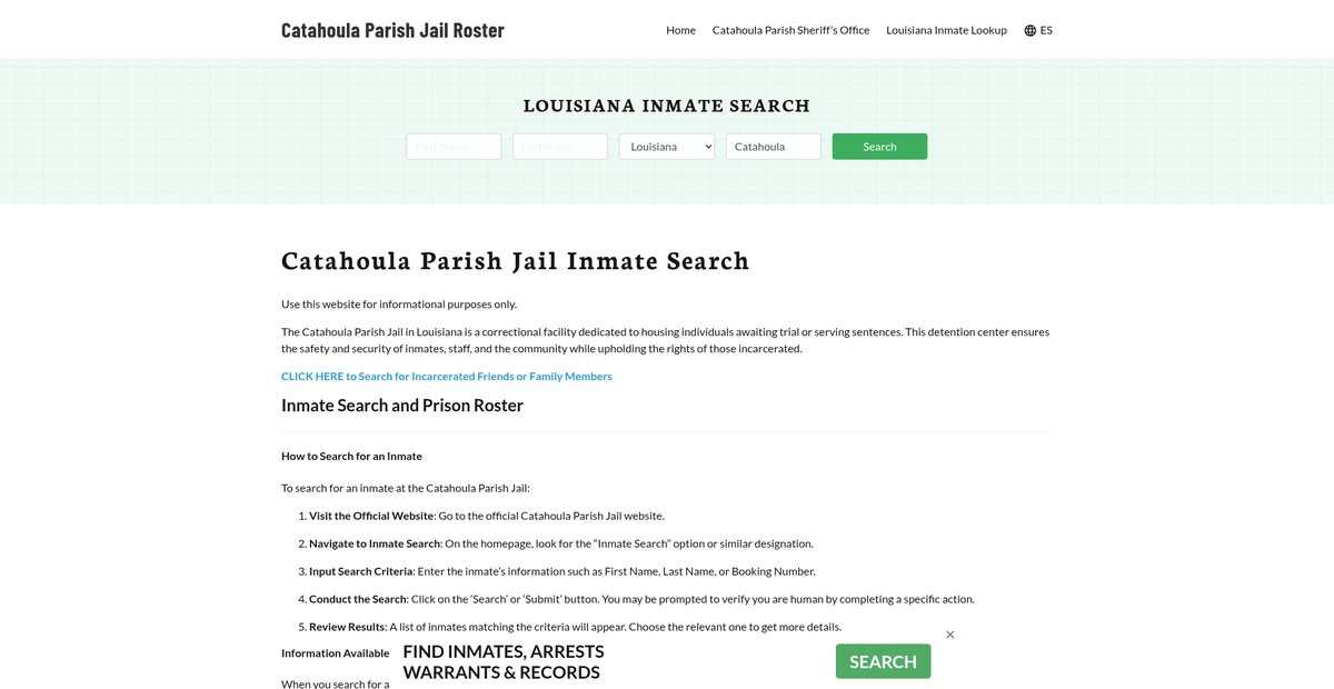 Preview of catahoulaparishjail.org