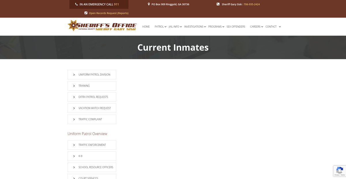 Preview of catoosacountysheriff.com