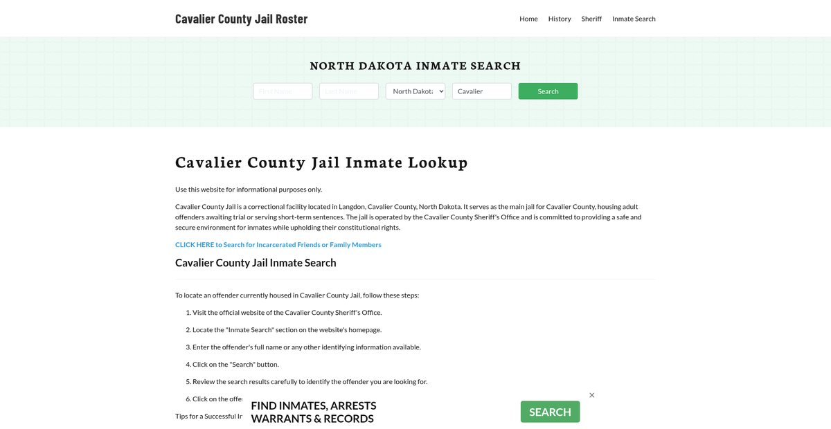 Preview of cavaliercountyjail.org