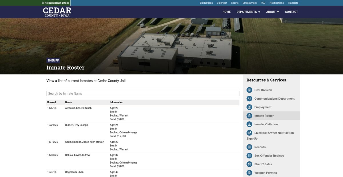 Preview of cedarcounty.iowa.gov