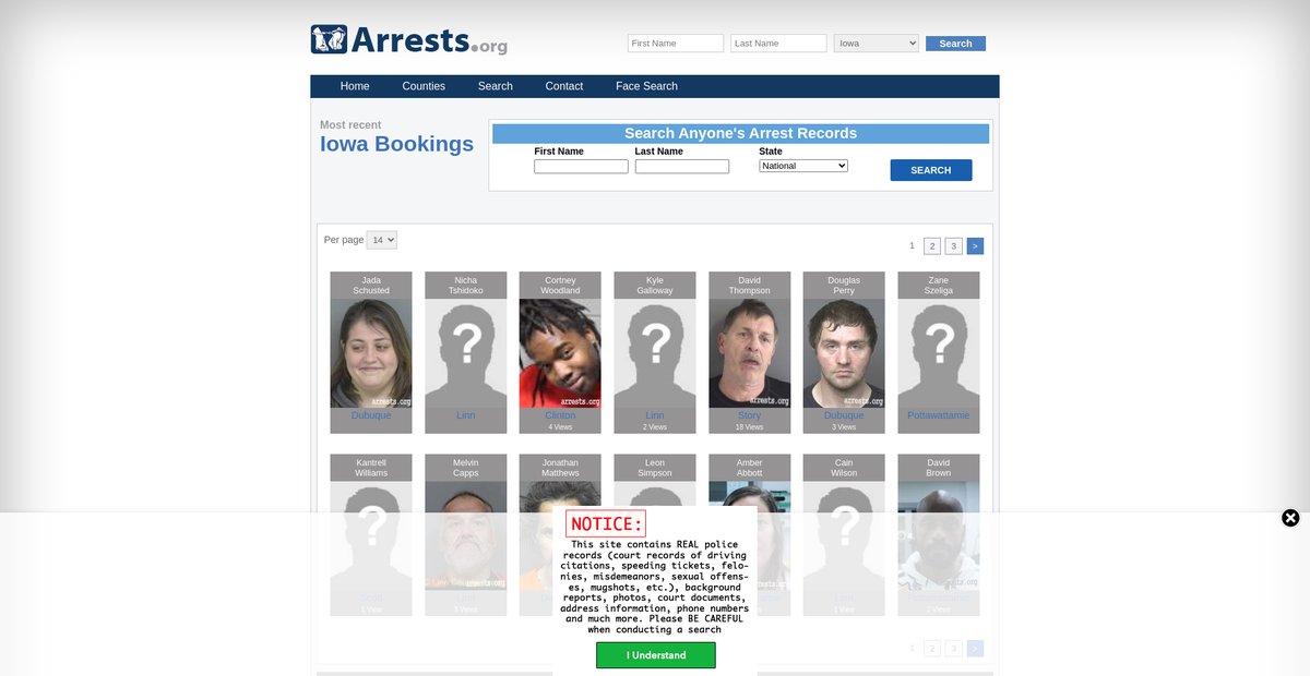 Preview of iowa.arrests.org
