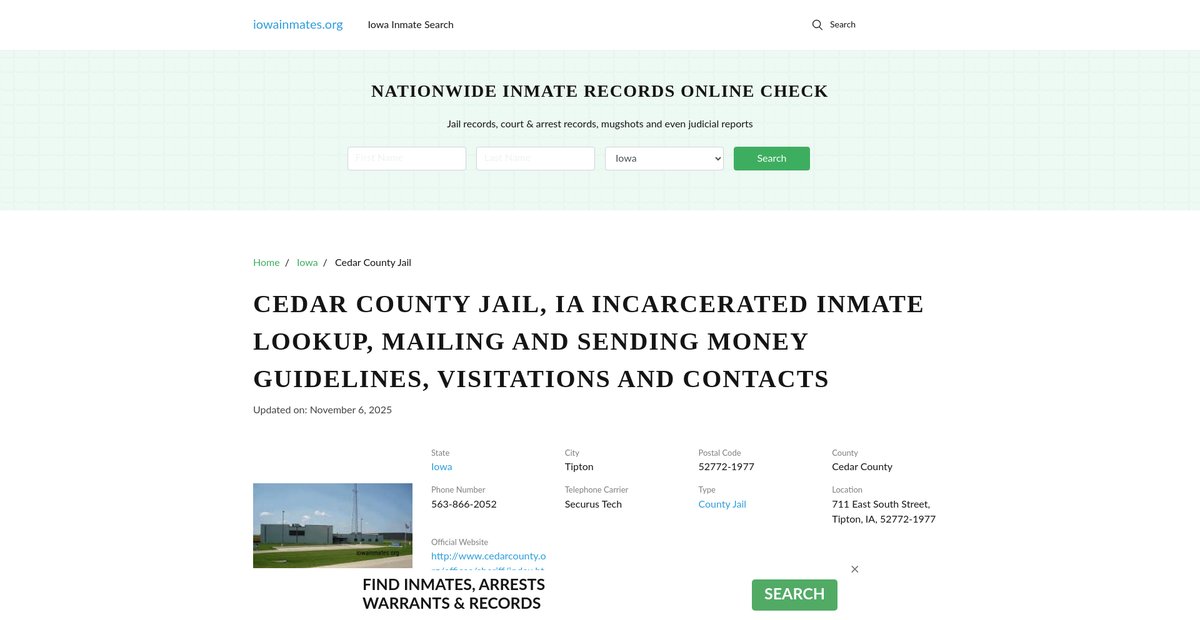Preview of iowainmates.org